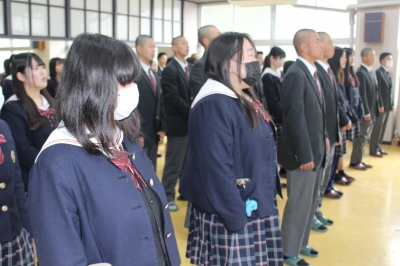 令和６年度修了式・表彰式・離任式
